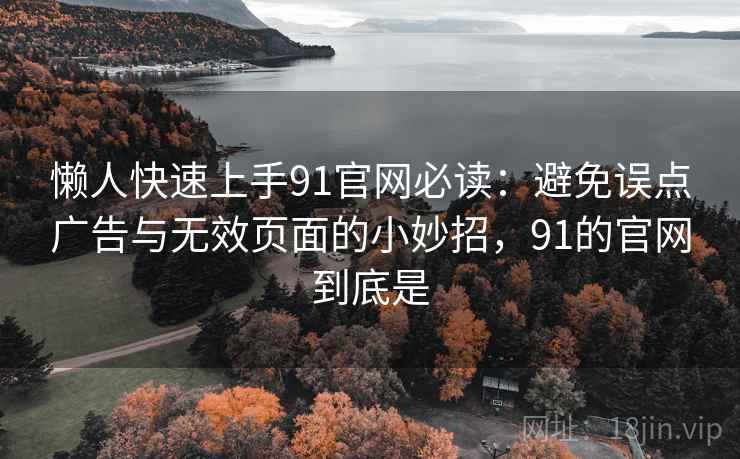 懒人快速上手91官网必读：避免误点广告与无效页面的小妙招，91的官网到底是