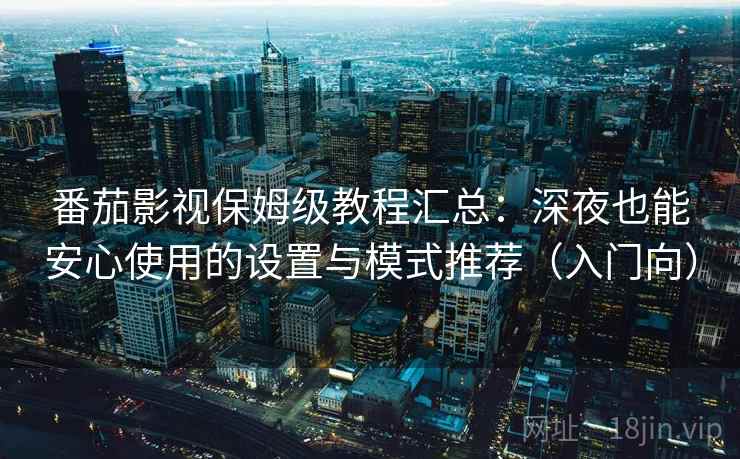 番茄影视保姆级教程汇总：深夜也能安心使用的设置与模式推荐（入门向）