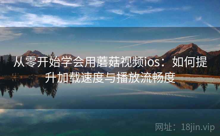 从零开始学会用蘑菇视频ios：如何提升加载速度与播放流畅度