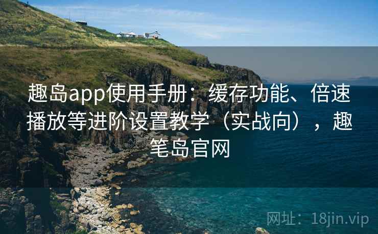 趣岛app使用手册：缓存功能、倍速播放等进阶设置教学（实战向），趣笔岛官网