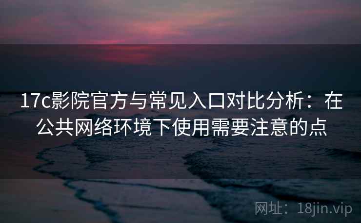 17c影院官方与常见入口对比分析：在公共网络环境下使用需要注意的点