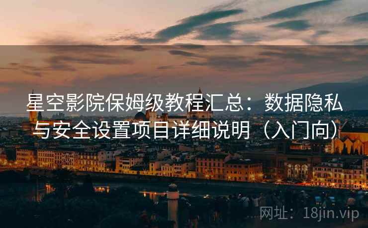 星空影院保姆级教程汇总：数据隐私与安全设置项目详细说明（入门向）