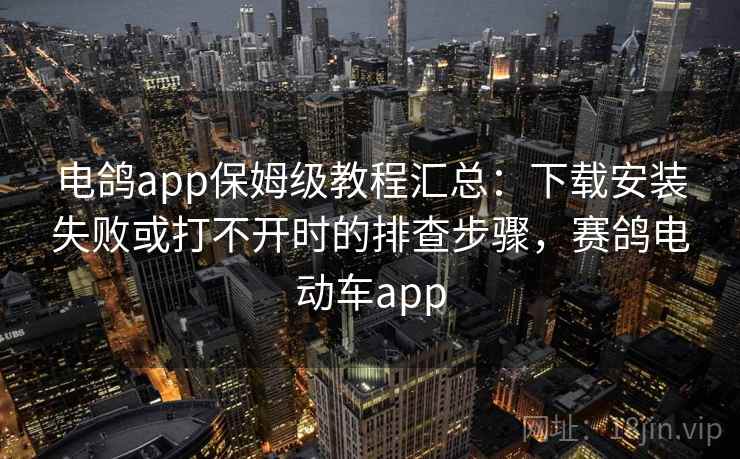 电鸽app保姆级教程汇总：下载安装失败或打不开时的排查步骤，赛鸽电动车app