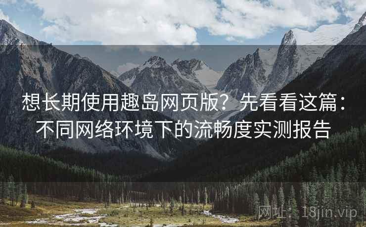 想长期使用趣岛网页版？先看看这篇：不同网络环境下的流畅度实测报告